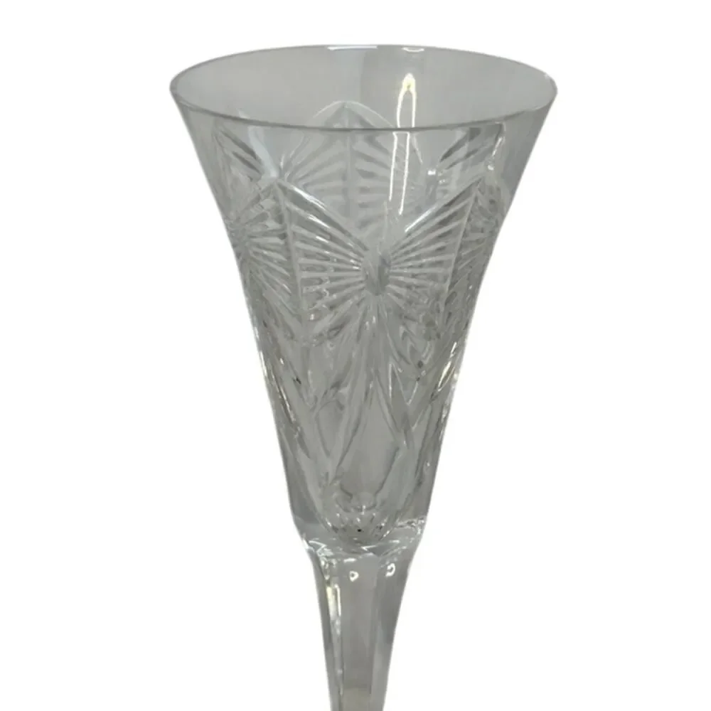 Waterford Crystal Millennium Peace Champagne Toasting Flutes Set Of 2 Excellent